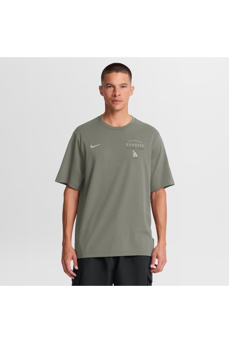 Men's Nike  Olive Los Angeles Dodgers Statement Dri-FIT Primary T-Shirt, Main, color, Olive