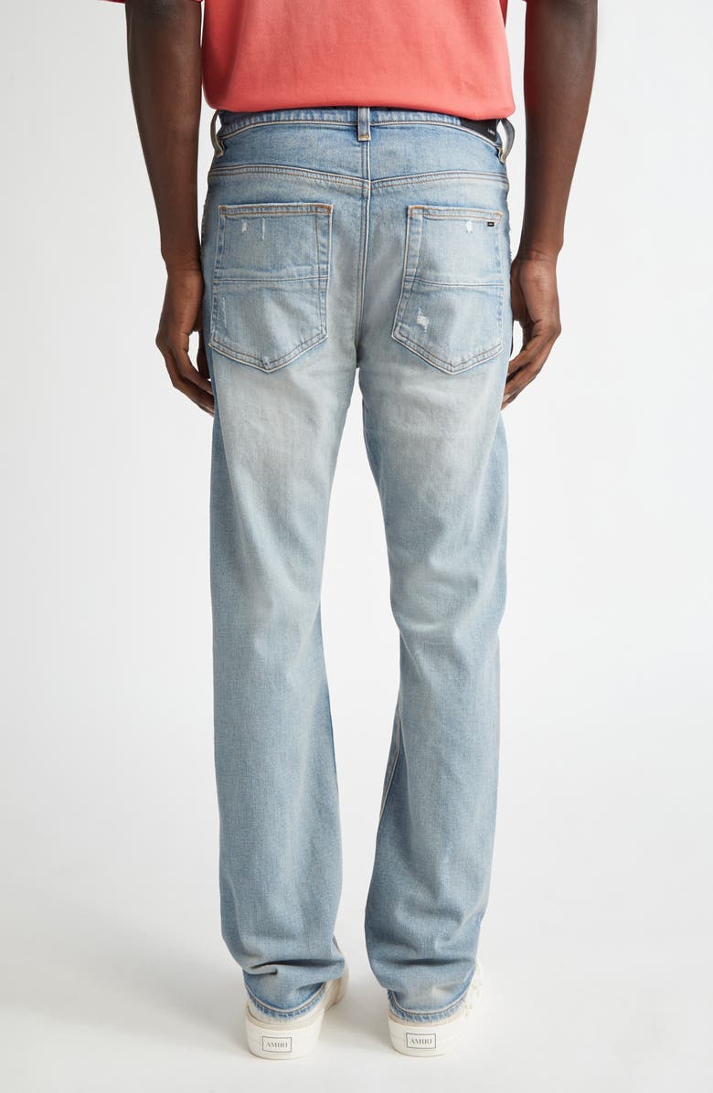 AMIRI Slash Ripped Slim Fit Jeans, Alternate, color, Antique Indigo