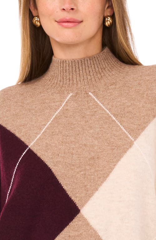 Halogen ® Argyle Mock Neck Sweater In Multi