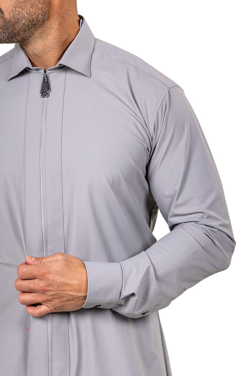 Maceoo FibZip Marthyr Knit Zip-Up Shirt, Alternate, color, 