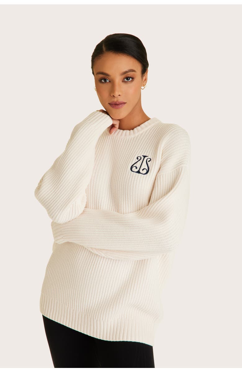 ALALA Crest Sweater, Main, color, Bone