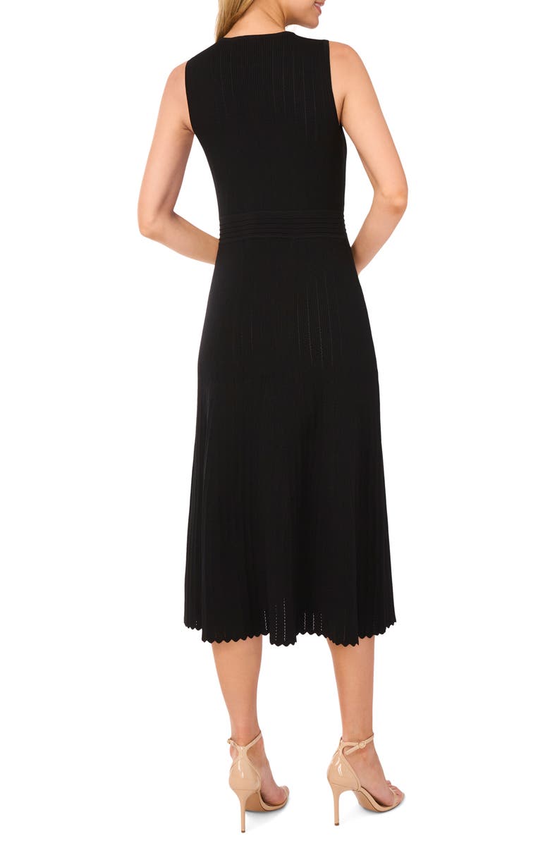 Ted Baker Pointelle Sleeveless Sweater Dress, Alternate, color, Rich Black