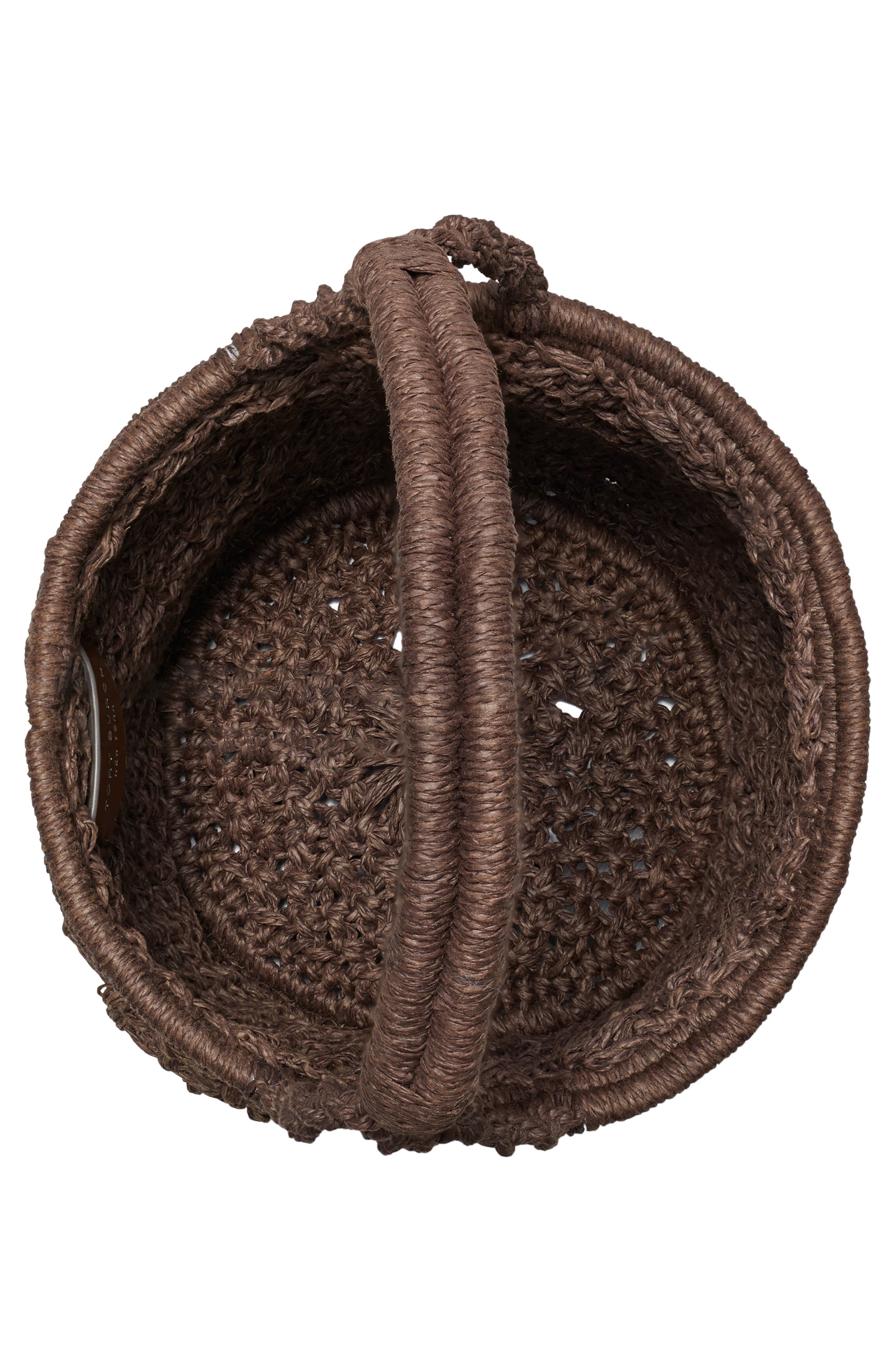 Ella Crochet Handbag, Alternate, color, DARK COCOA