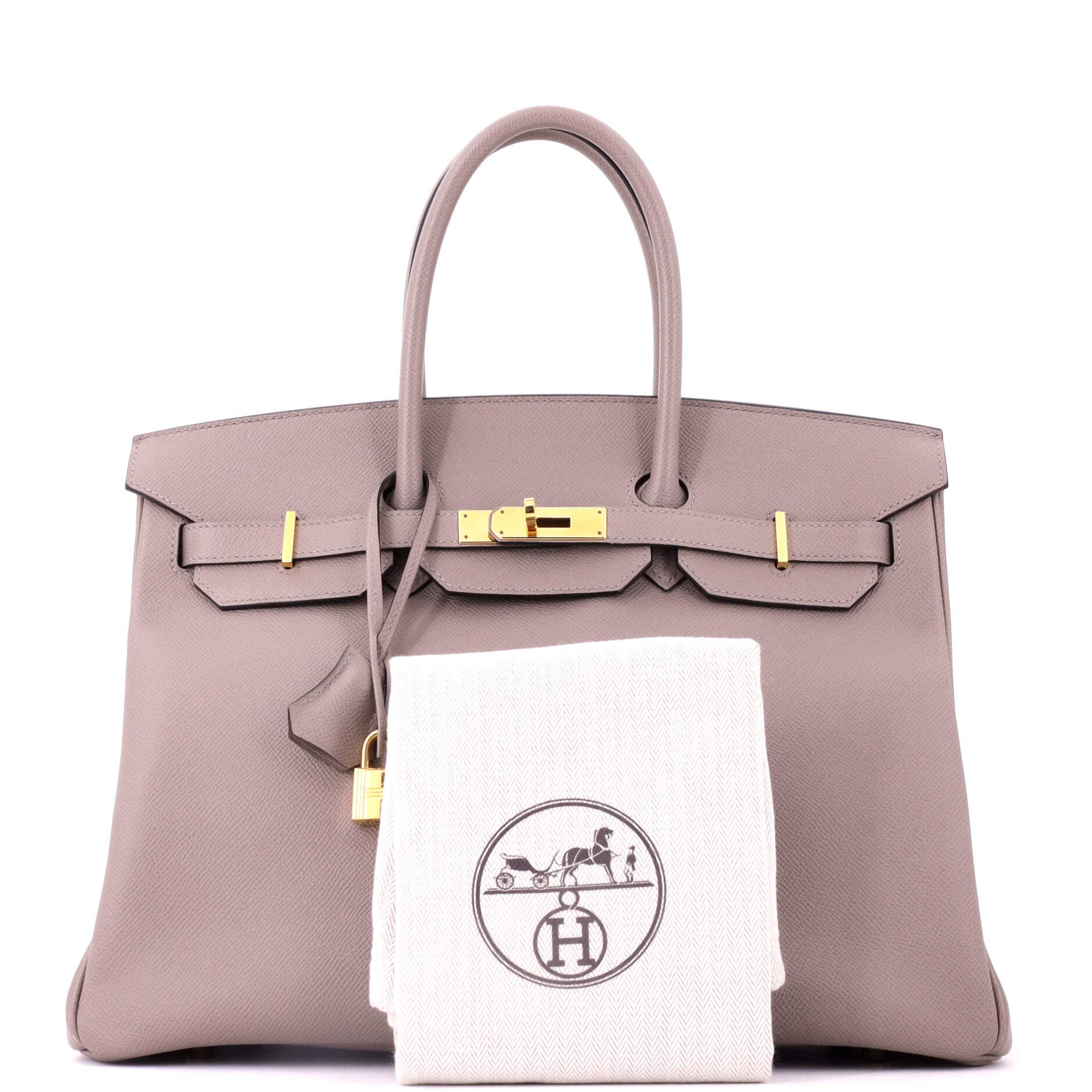 Pre-Owned Hermes Birkin Handbag Grey Epsom with Gold Hardware 35, Alternate, color, Gris Asphalte