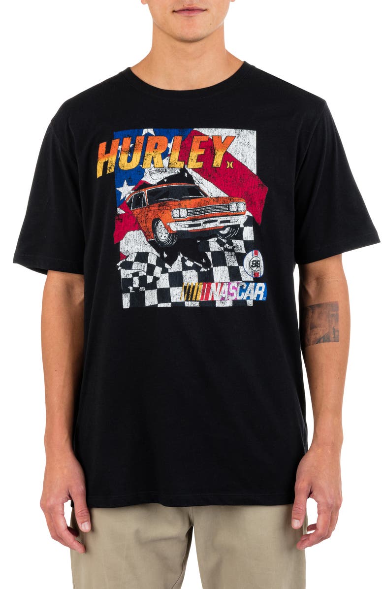 Hurley x NASCAR Everyday Finish Line Graphic Tee, Main, color,