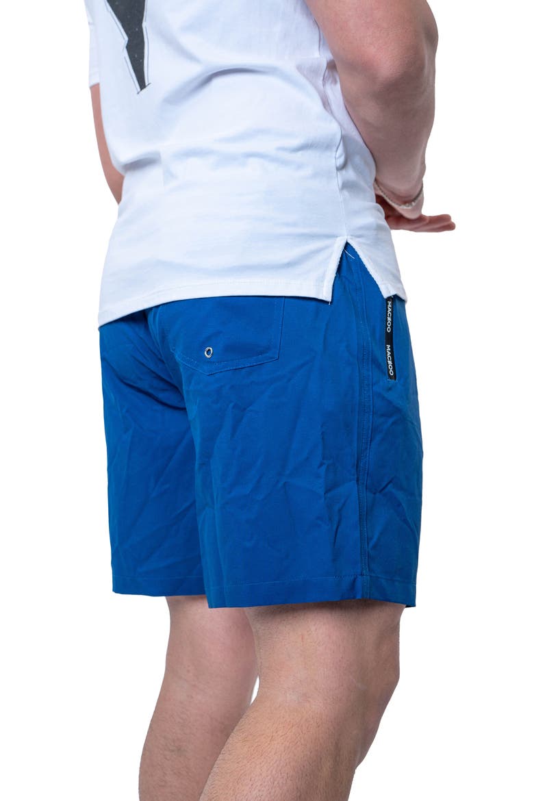 Lion Solid Blue Swim Trunks, Alternate, color, BLUE