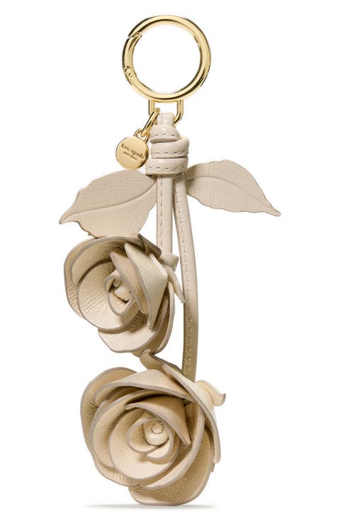 charming crinkle patent leather key fob