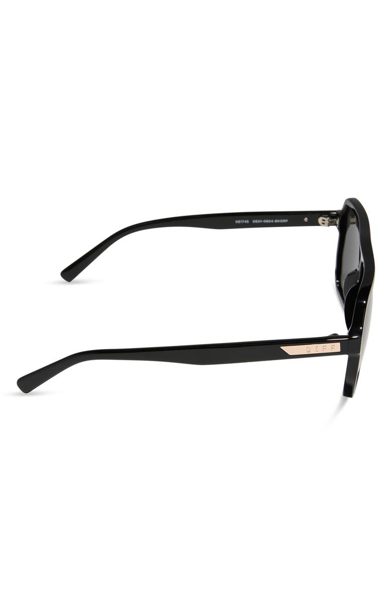 DIFF Cameron 57mm Polarized Navigator Sunglasses, Alternate, color, Black / Grey