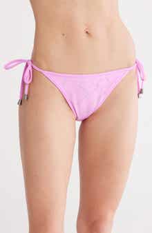 Kurt Geiger London Rhinestone Quilting String Bikini Bottoms