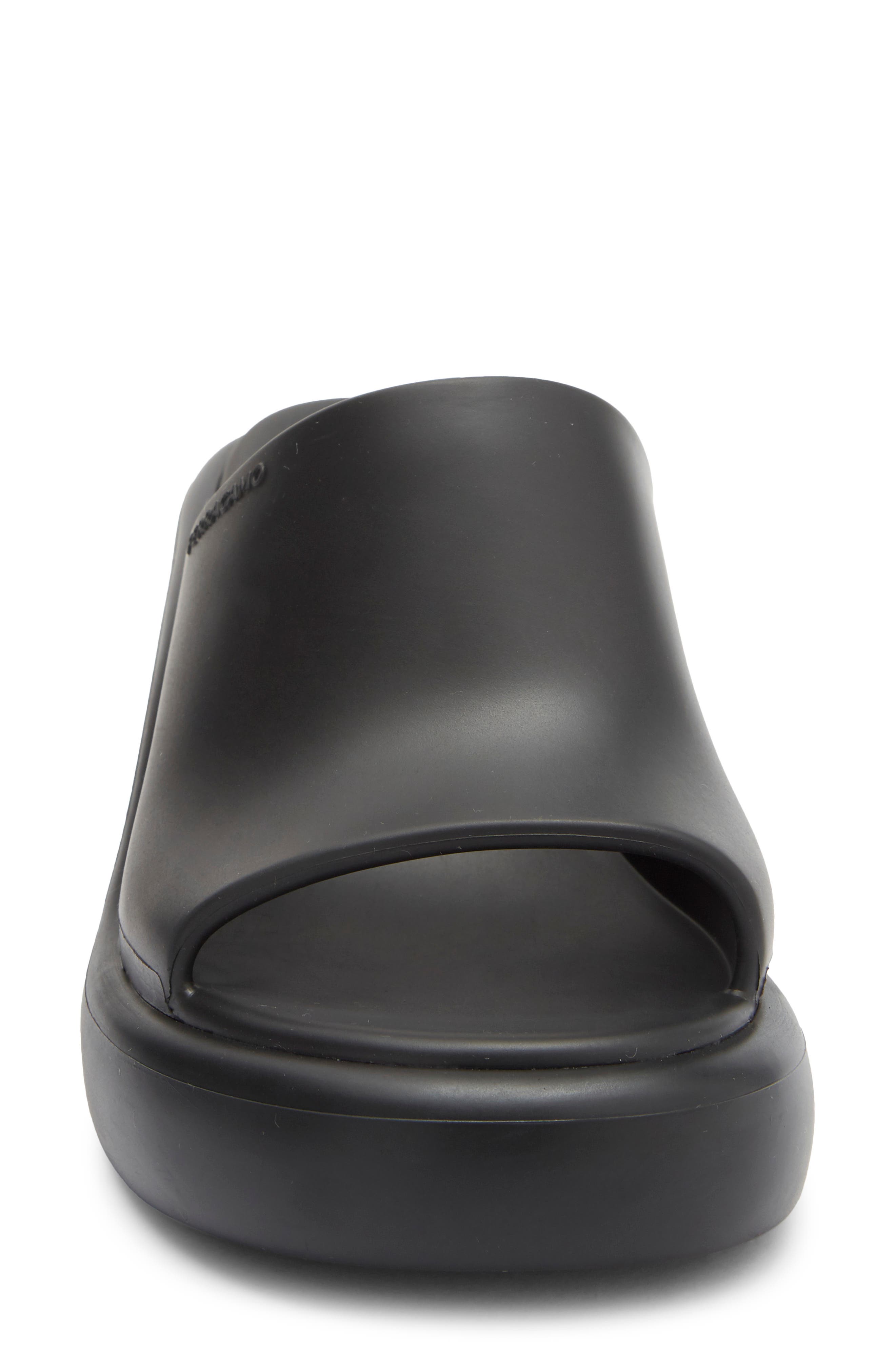 FERRAGAMO Deva Platform Slide Sandal, Alternate, color, Black