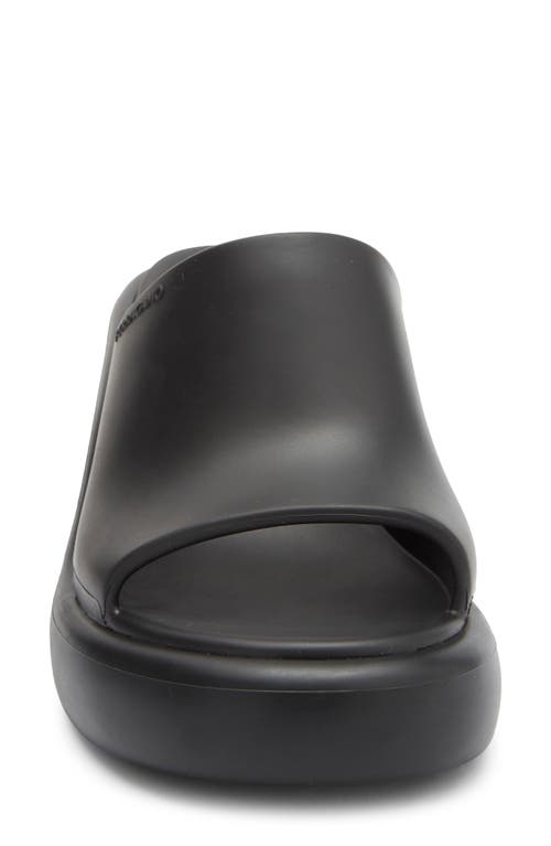 Ferragamo Deva Platform Slide Sandal In Black