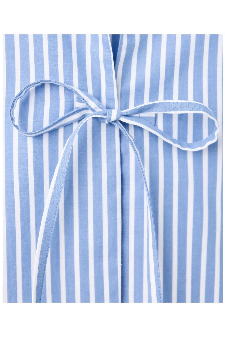 Striped Tie Front Shirt, Alternate, color, SKY BLUE