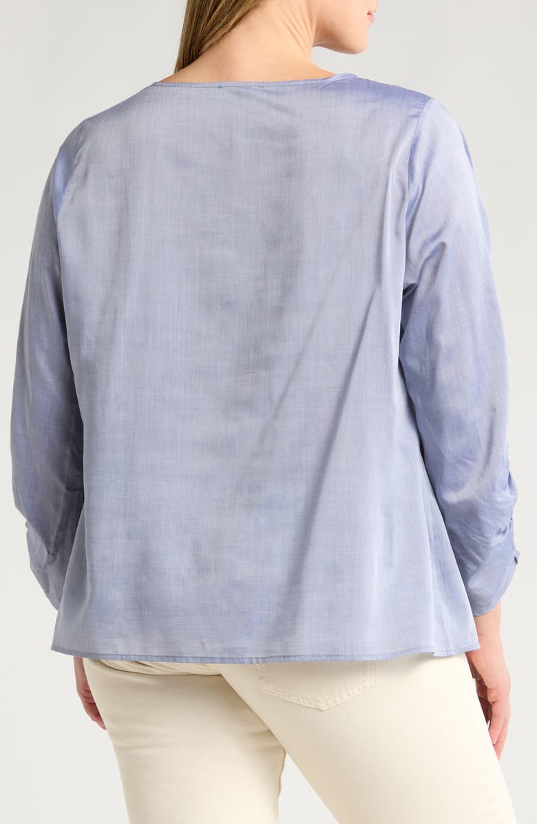 HARSHMAN Dania Ruched Draped Neck Top, Alternate, color, 