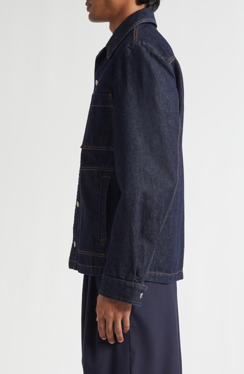 Dries Van Noten Vorman Denim Shirt Jacket, Alternate, color, Indigo