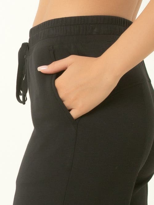 Single Stitch Ultra Soft Wide Leg Pant In Black