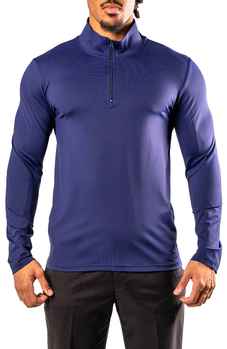 Maceoo QUARTERZIP MARE49 BLUE, Main, color, Blue