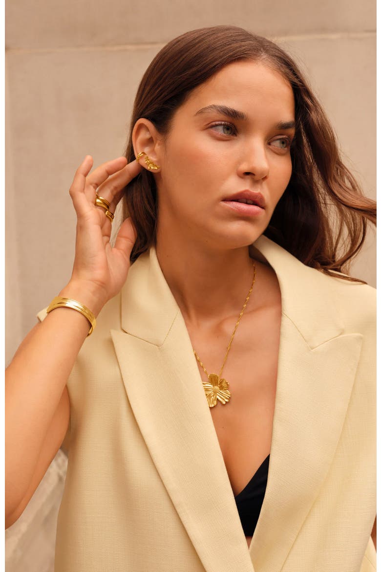 Floramour Crawler Earrings, Alternate, color, Gold