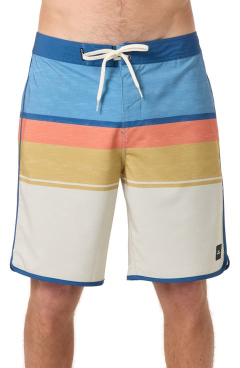 Lennox Scallop Stripe Board Shorts