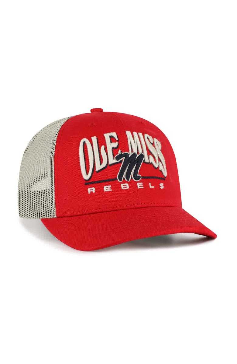 '47 Men's '47 Red Ole Miss Rebels Arid Adjustable Trucker Hat, Alternate, color, Red