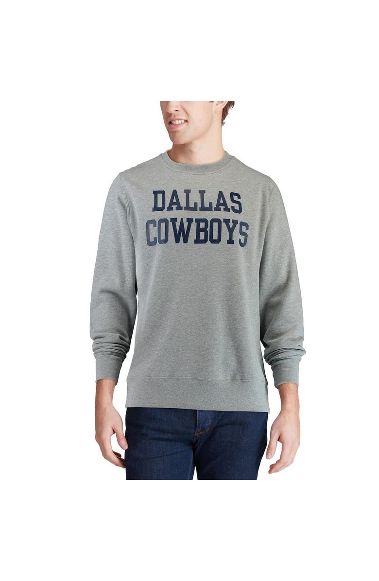NFL Men's Heathered Gray Dallas Cowboys Coaches Crew Sweatshirt, Alternate, color, 