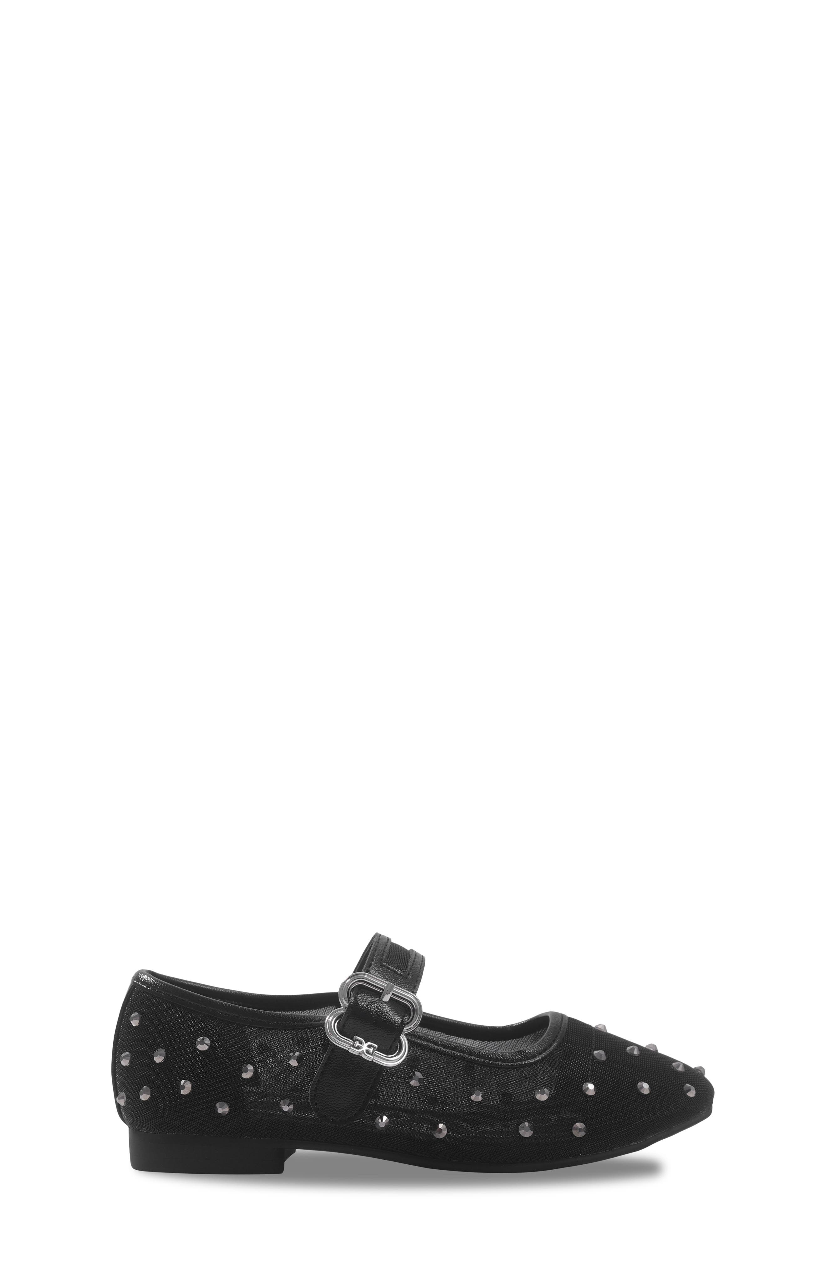 Kids' Maeve Shine Mary Jane Flat, Alternate, color, BLACK