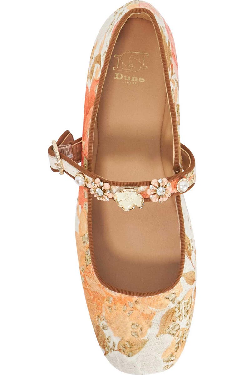 Dune London Hennrietta Mary Jane Flat, Alternate, color, Multi Raffia