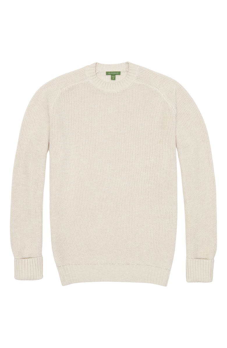 Sid Mashburn Beach Cotton & Linen Crewneck Sweater, Alternate, color, Bone Cotton Linen