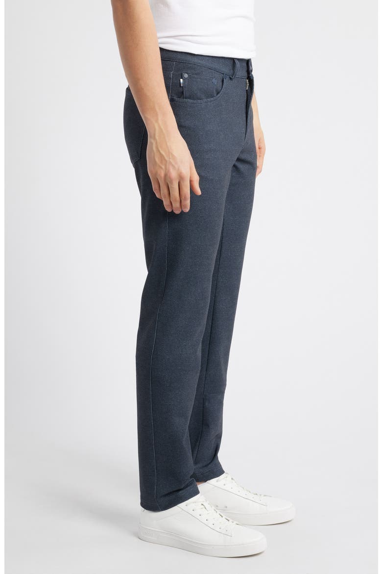 Chuck Hi-Flex Modern Fit Houndstooth Five-Pocket Pants, Alternate, color, NAVY