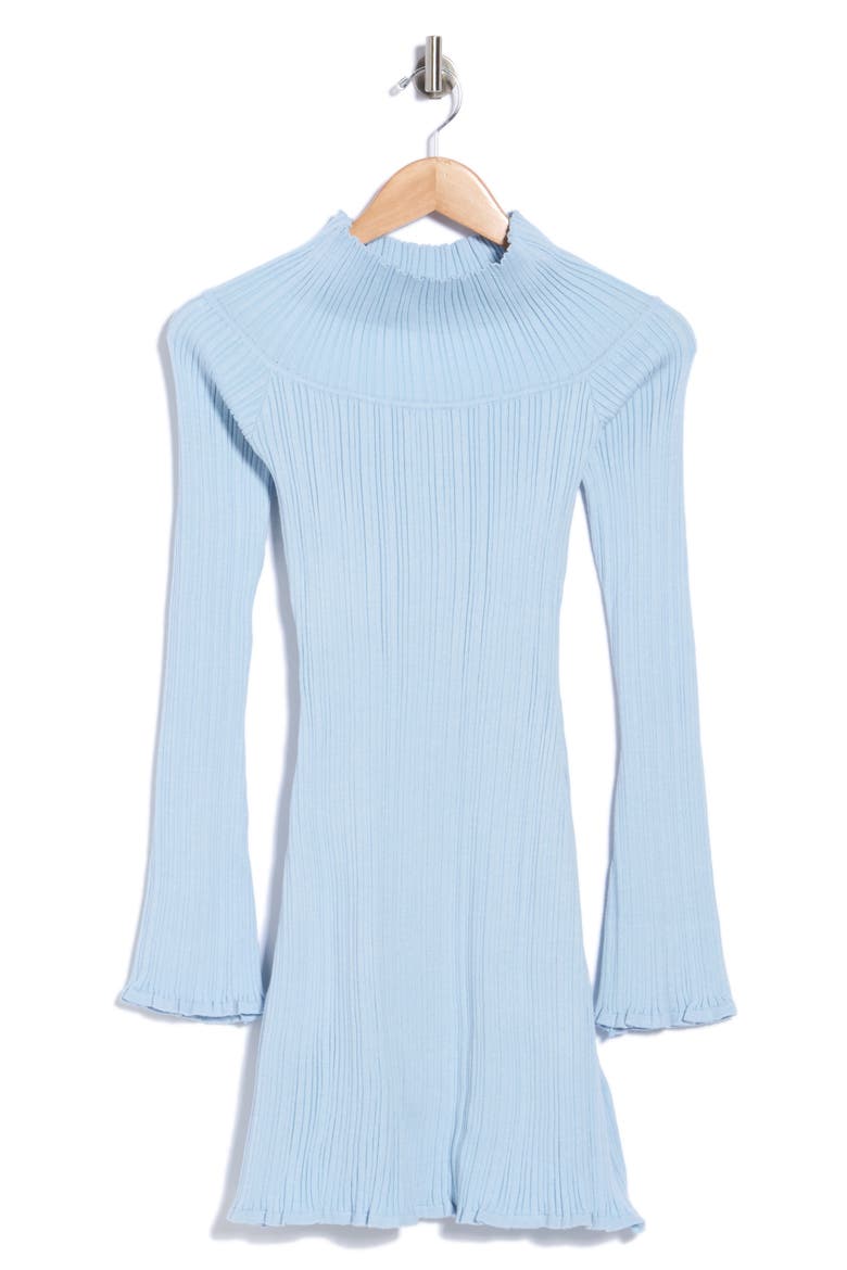 Freshwater Rib Knit Minidress, Main, color, BLUE