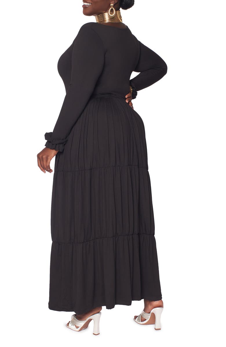 Zelie for She Blissful Long Sleeve Maxi Dress, Alternate, color, 