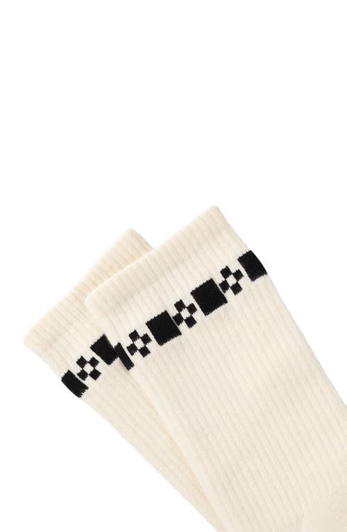 Sandro Mens Off White Embroidered-trim Ribbed Stretch-cotton Socks In White