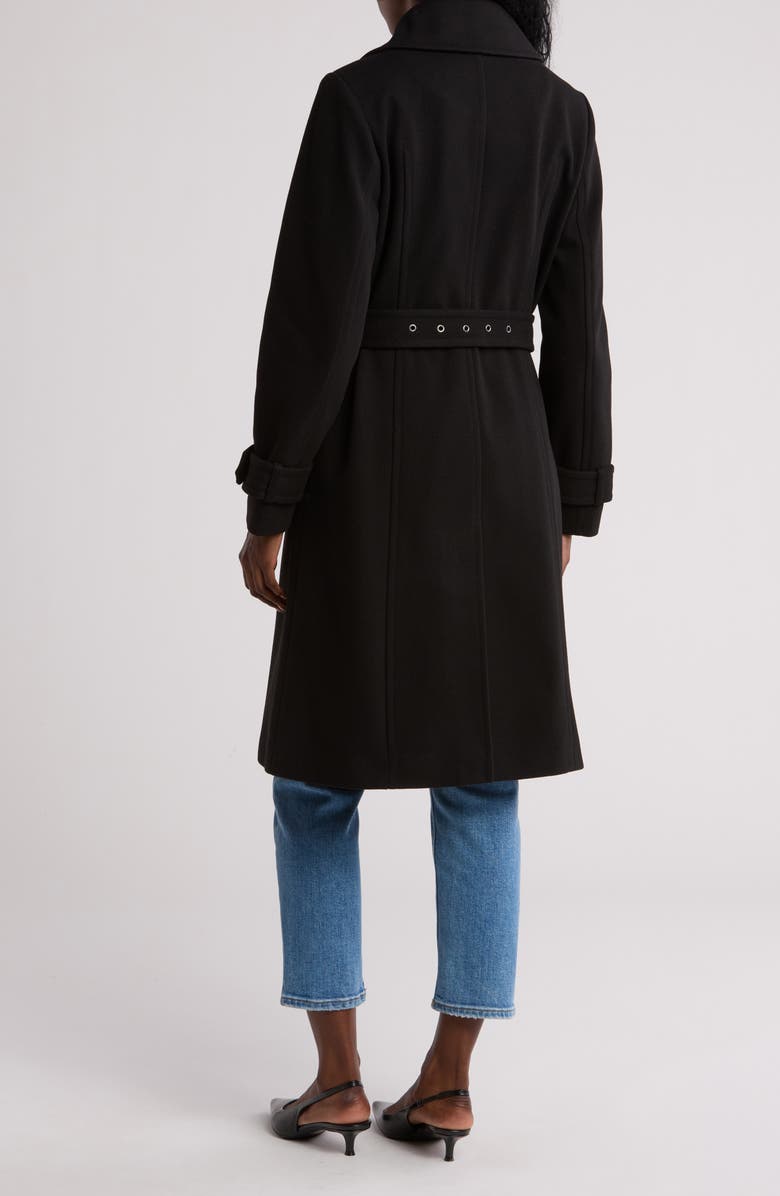 NWT BCBGeneration Peak Lapel Double Breasted Coat in Black - size Large