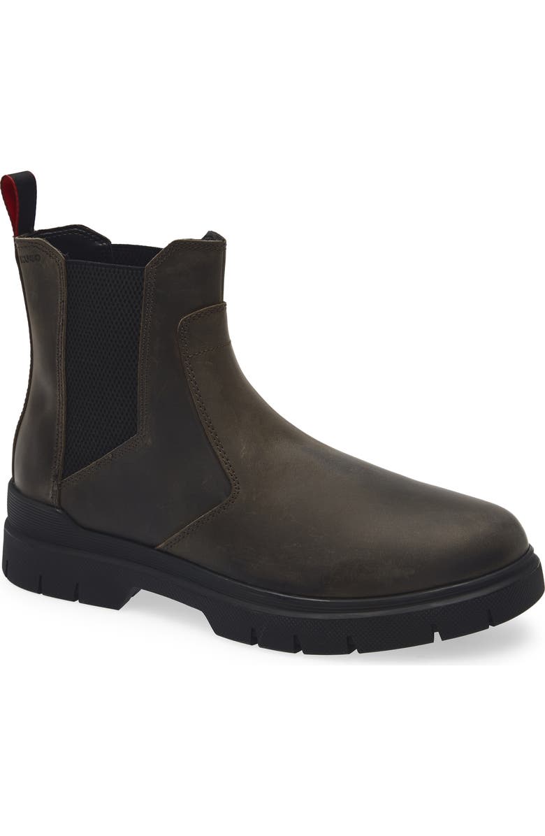 BOSS Ryan Lug Sole Boot, Main, color, Medium Grey