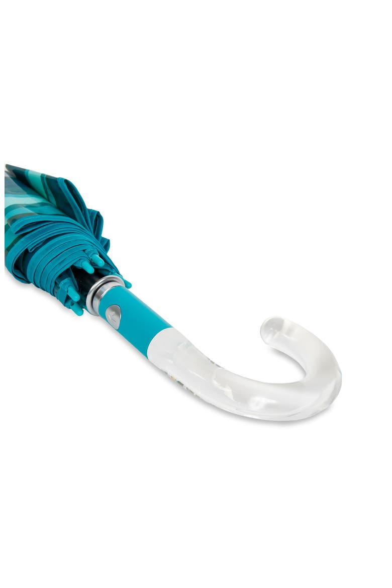 Auto Open Bubble Stick Umbrella, Alternate, color, WAVES OF CAPRI