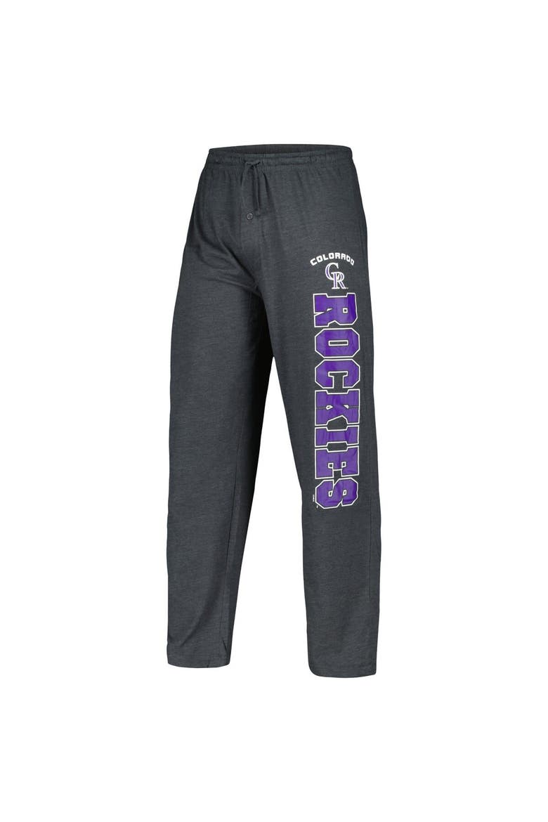 Men's Concepts Sport Charcoal/Black Colorado Rockies Meter T-Shirt & Pants Sleep Set, Alternate, color, Charcoal