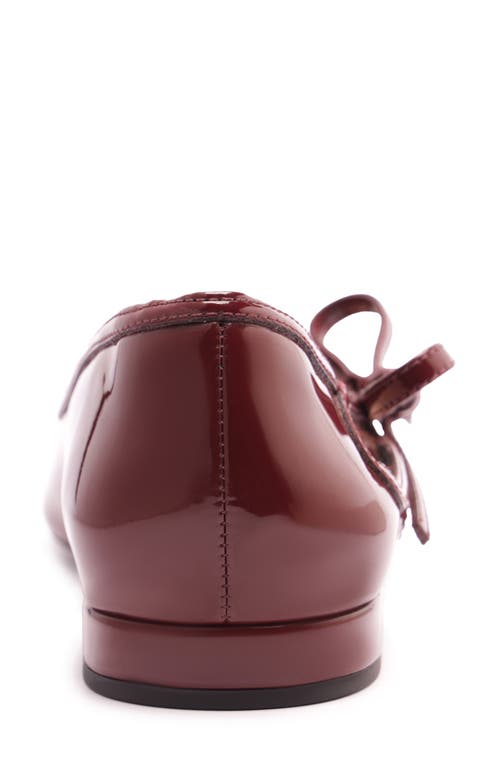 Arezzo Tessa Pointed Toe Flat In Burgundy