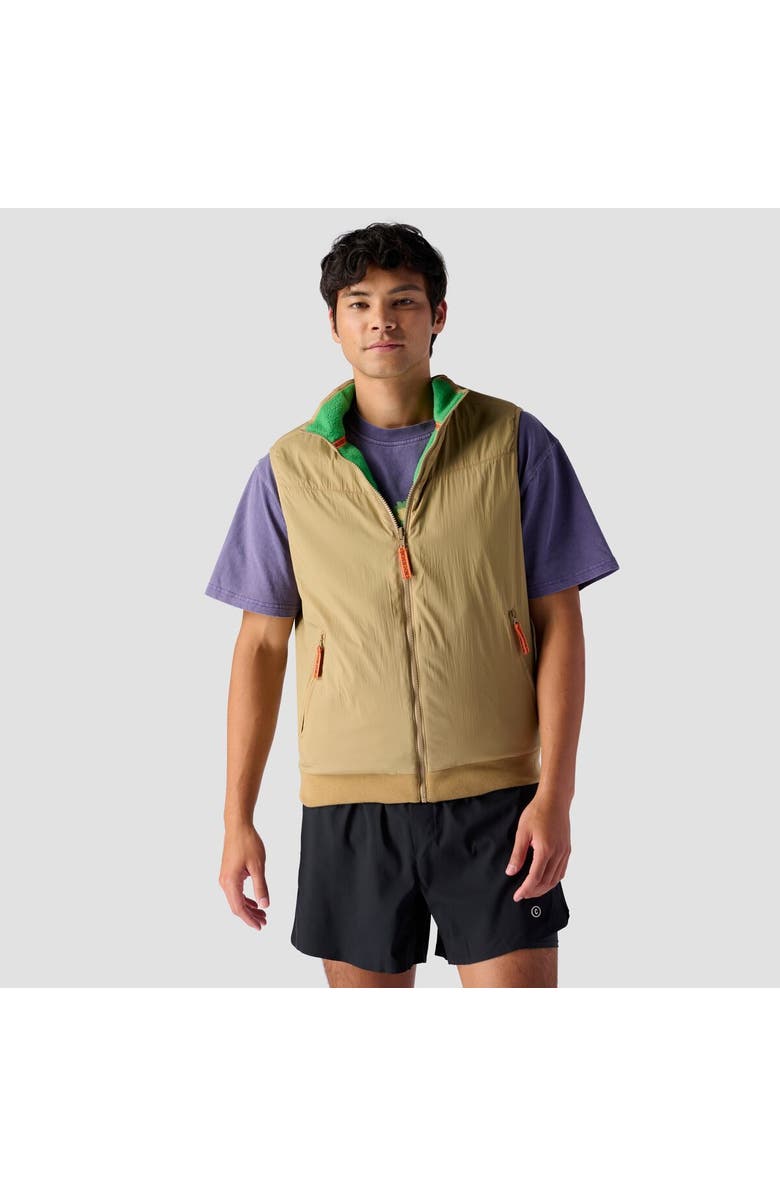 Stoic Reversible Polar Fleece Vest - Men's, Main, color, Green Bee/Kelp