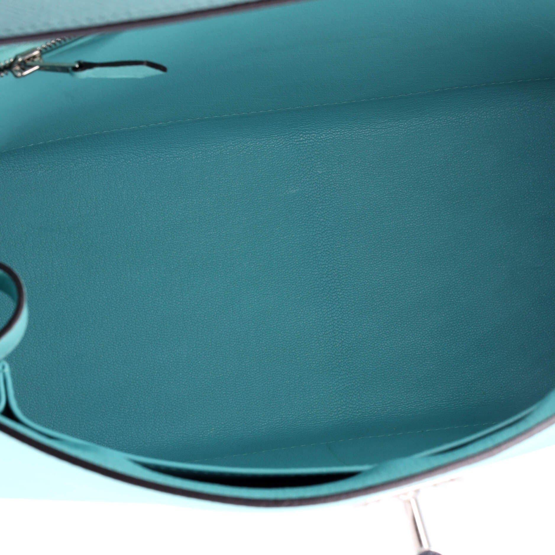 Kelly Handbag Blue Epsom with Palladium Hardware 32, Alternate, color, Blue