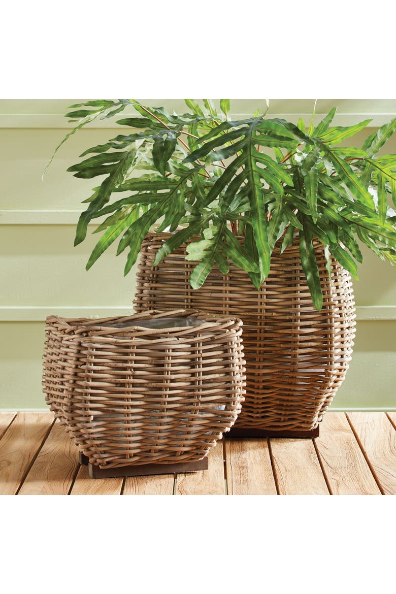 Sylvie Square Taper Basket Large, Alternate, color, Brown