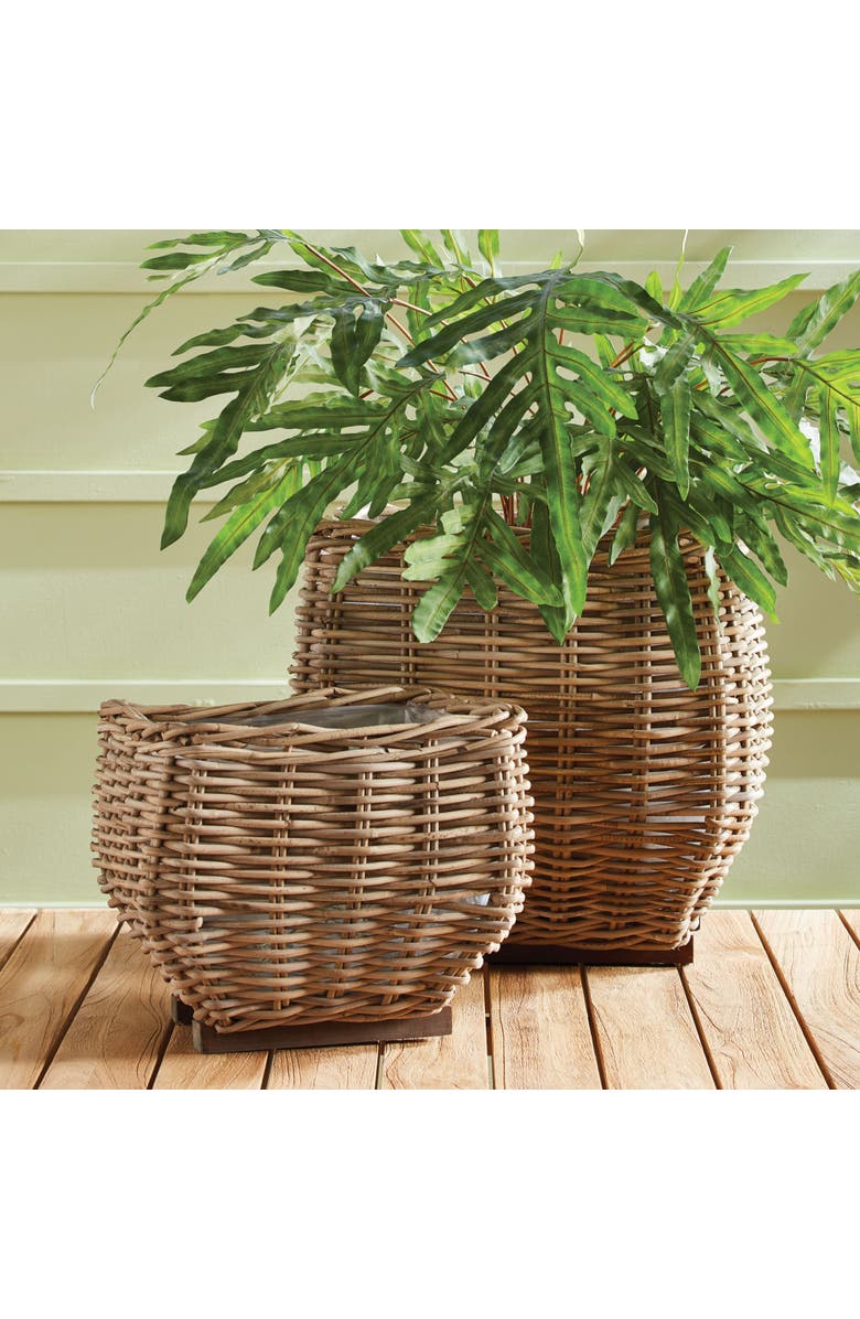 Napa Home & Garden Sylvie Square Taper Basket Large, Alternate, color, Brown