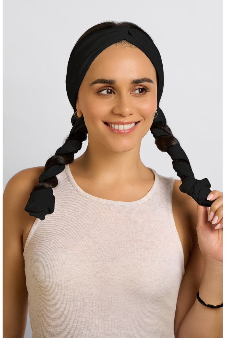 Set & Flow Heatless Curling Headband, Alternate, color, BLACK