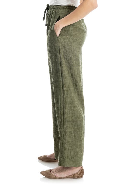 Max Studio Two Tone Texture Woven Drawstring Pant