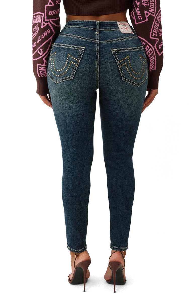 True Religion Halle Skinny Jeans, Alternate, color, Medium Amber Nights Wash