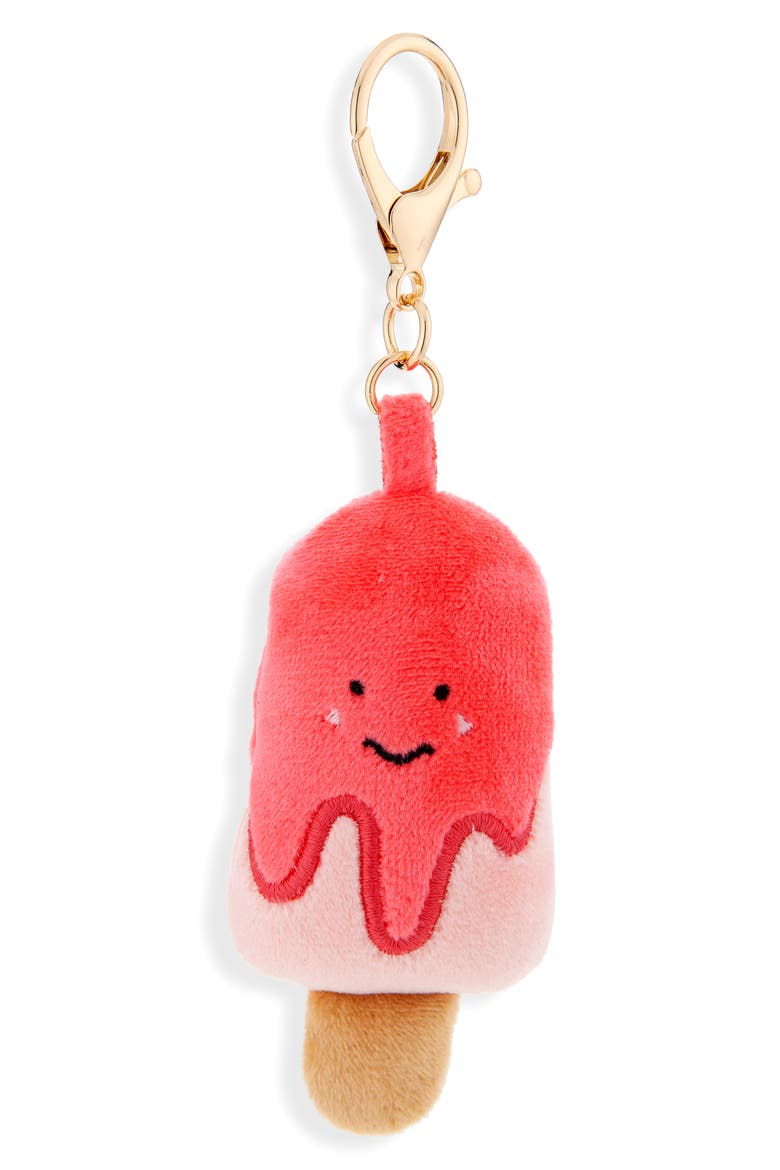 Stuffed Popsicle Bag Charm, Main, color, PINK MULTI- GOLD
