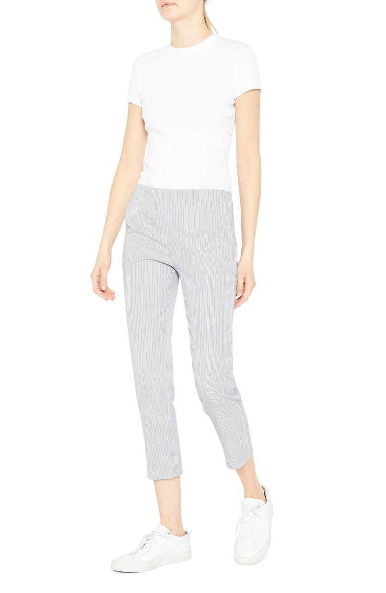 Theory Treeca Stripe Crop Pants, Alternate, color, 