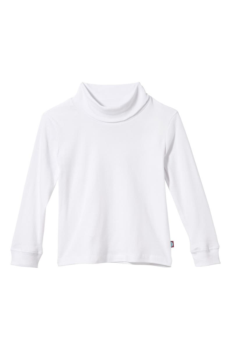 CITY THREADS Boys and Girls Soft Cotton Turtleneck, Alternate, color, White