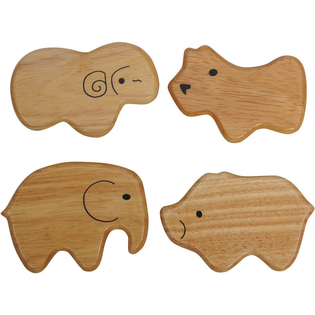 Kaplan Early Learning Company Soft Sounds 4 Wooden Animal Shakers In Sand