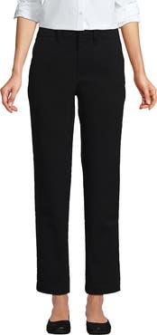 Lands' End Mid Rise Classic Straight Leg Chino Ankle Pants