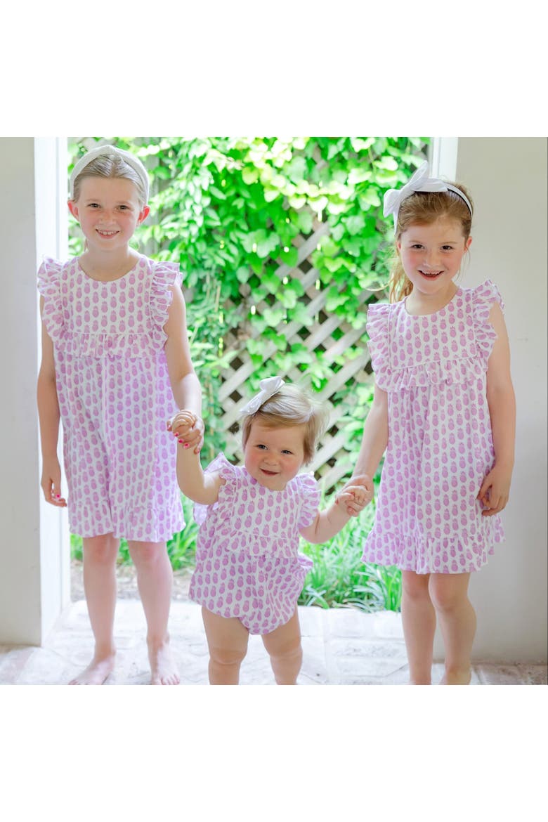 Piper Girls' Dress, Alternate, color, Palm Beach Pineapples