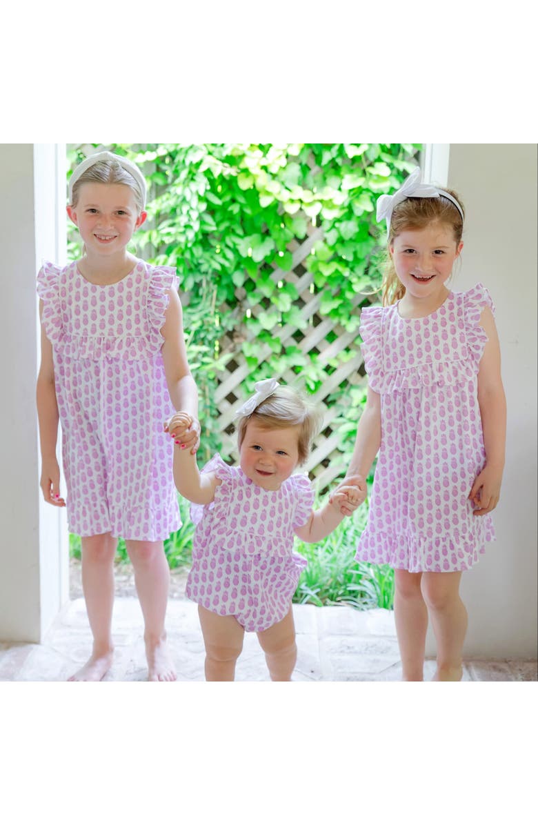 Lila and Hayes Piper Girls' Dress, Alternate, color, Palm Beach Pineapples